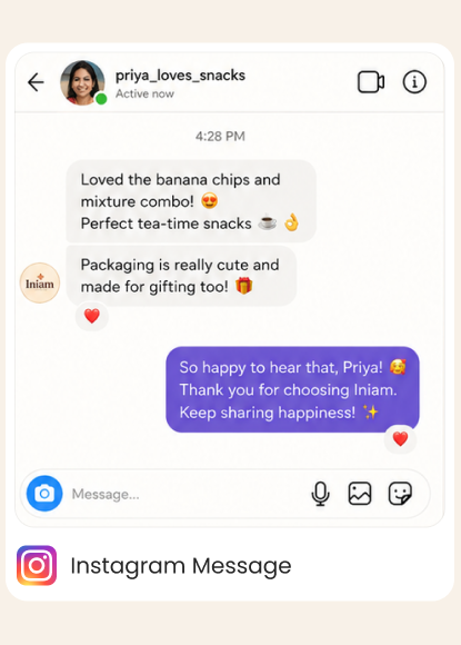Instagram review from priya_loves_snacks
